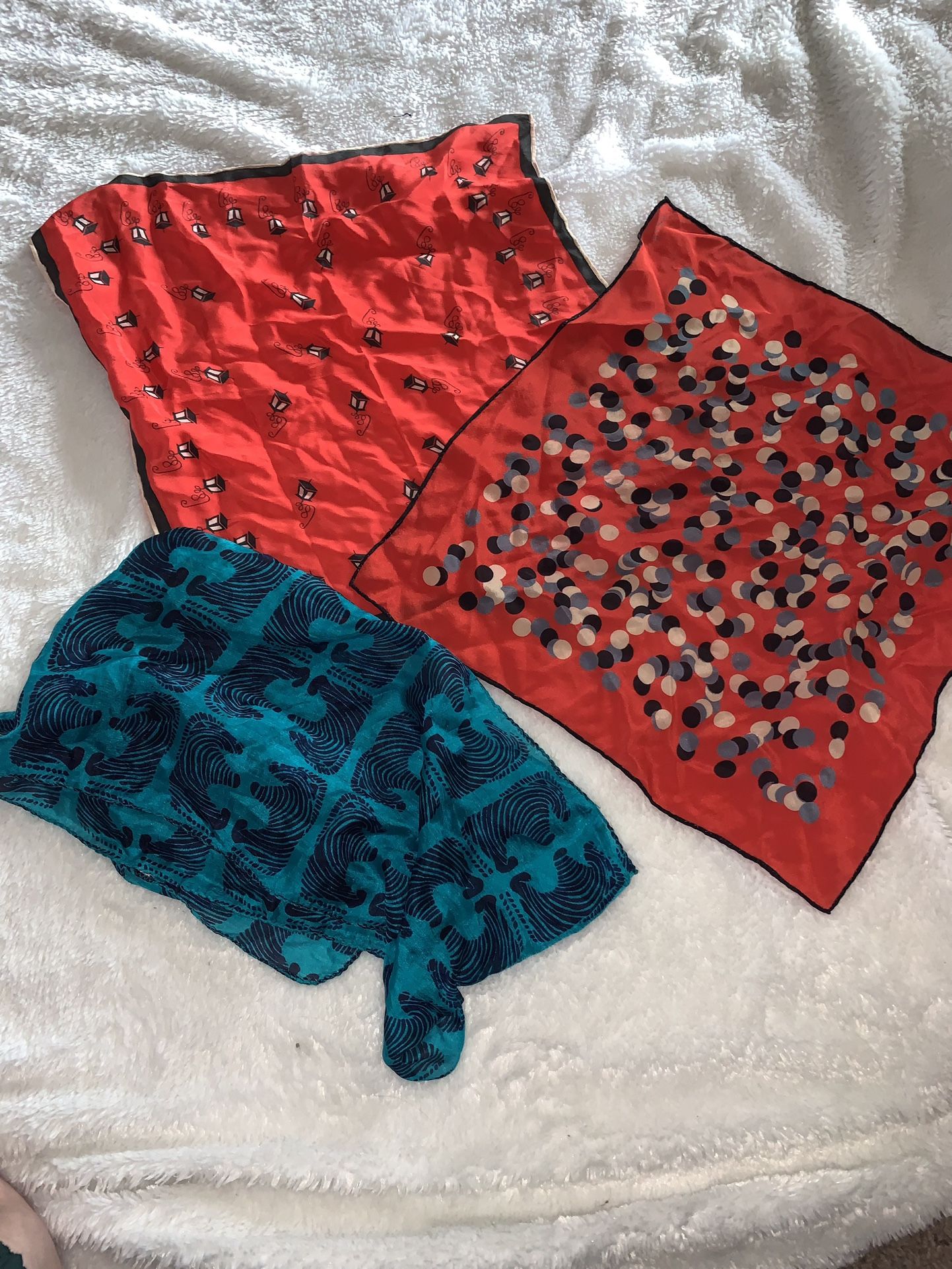 Vintage Silk Scarves -Set of 3