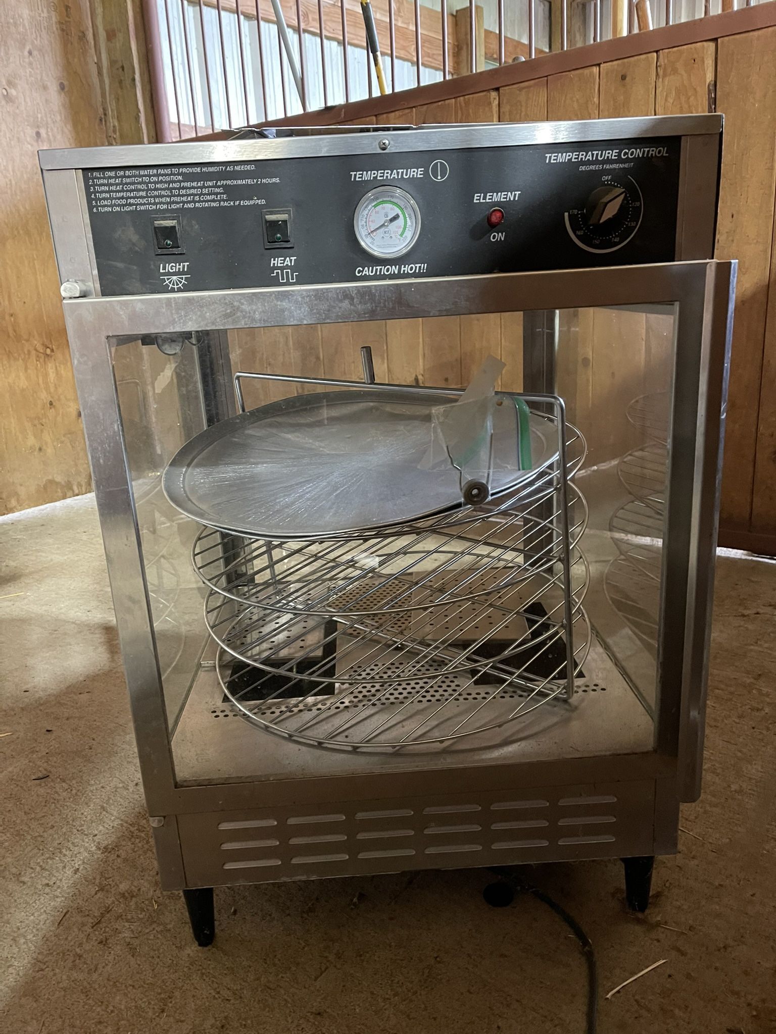 Pizza Warmer 120 volts~, 1440 watts, 60Hz
