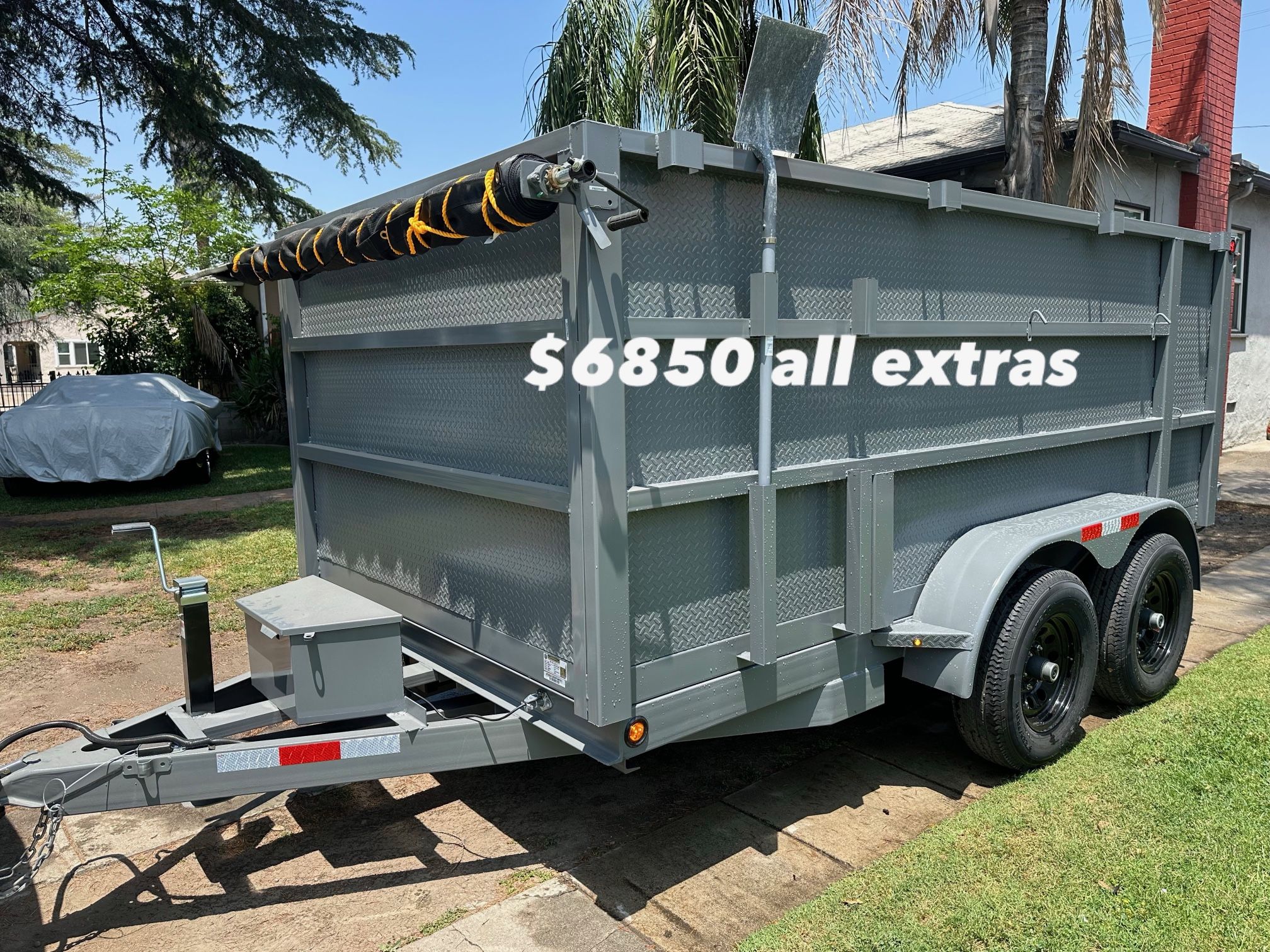 New 2025 Dump Trailer 8x12x4 12000lbs