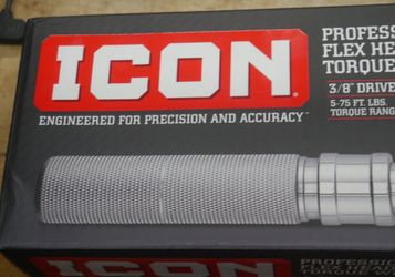 Icon TW2-F75 3/8" Drive Professional Flex-Head Click Torque Wrench NEW . F(contact info removed)0