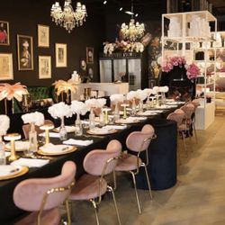 Pink velvet dinning Chairs 