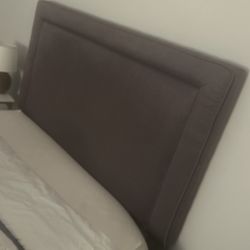 Beautiful Grey Padded Head Board For Queen