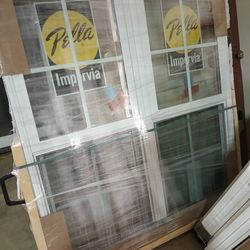 New Pella Impervia 47.5x53.5 Single Hung Fiberglass Window