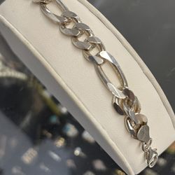 Silver Figaro Bracelet 925