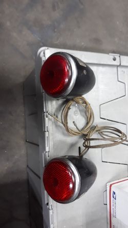 Antique taillights 2 glass lens Stimsonite