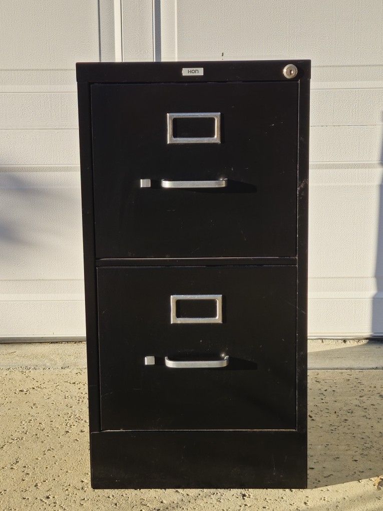 HON 510 2 Drawer File Cabinet, Black