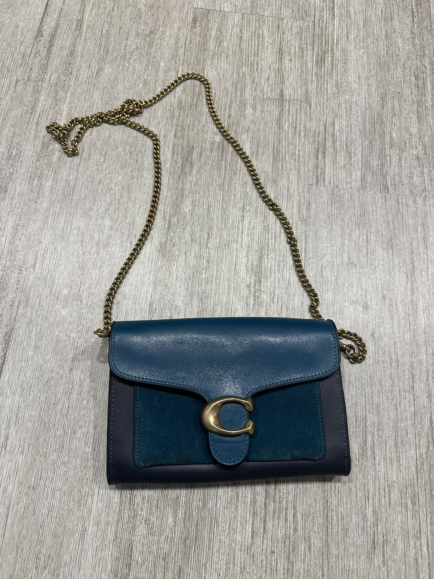 Coach Women’s Blue Tabby Chain Clutch/Crossbody