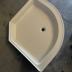  Replacement Neo Angle Shower Pan with Right Drain for RVs, Travel Trailers, 5th Wheels and Motorhomes,Rounded *New*