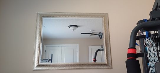 Beautiful Decorative Mirror With Silver Border