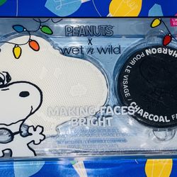❤️⚫️💛PEANUTS🟢⚫️🟣WET&WILD🎀LIMITED EDITION🌟✨✨BLACK CHARCOAL FACE SOAP🖤🧼& SCRUB SET 🖤🔴