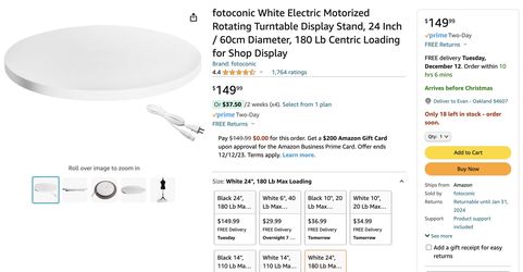 Fotoconic Electric Turntable Display 24 Inch