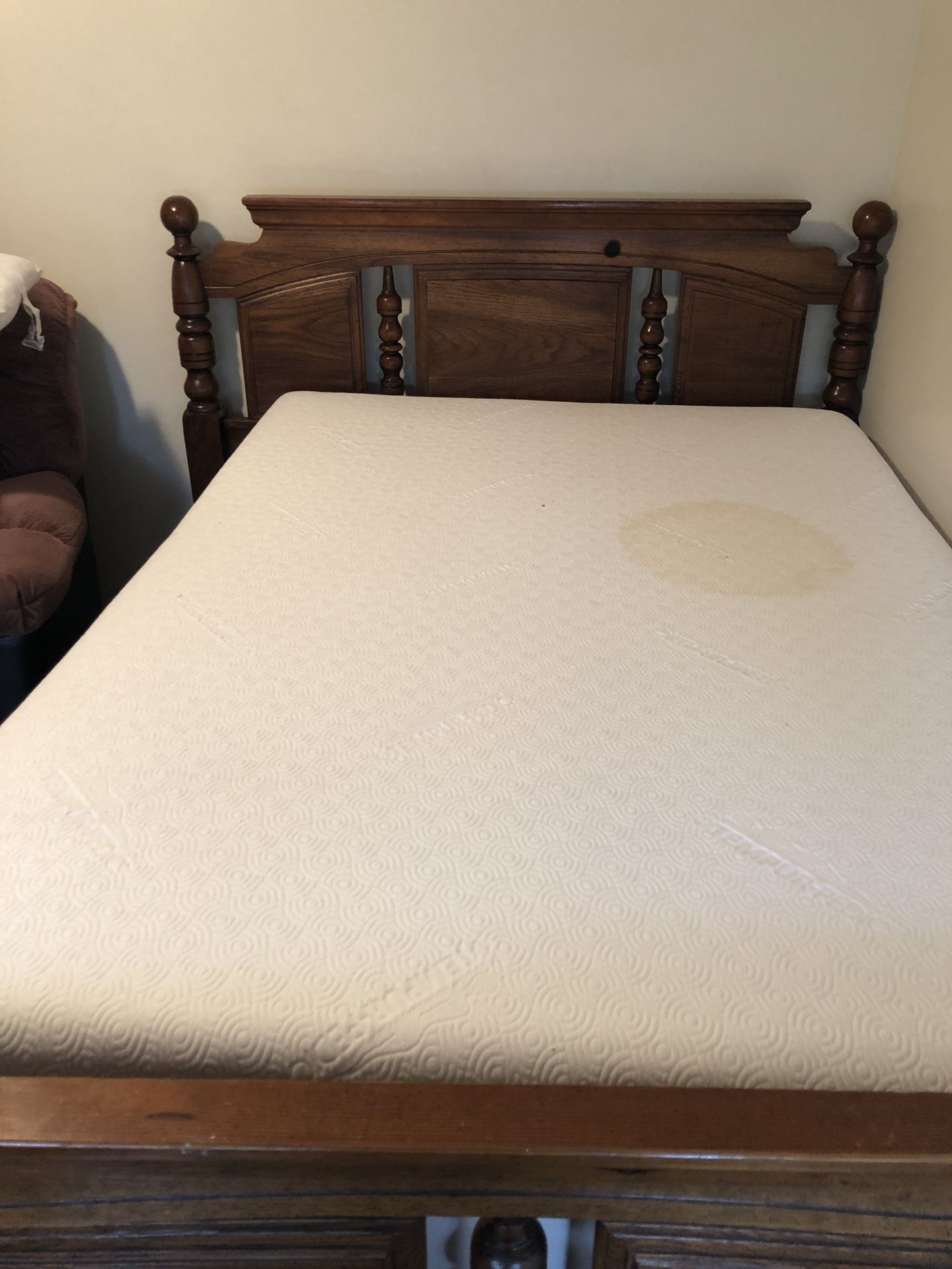Full size bed frame.