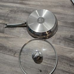 New Stainless Steel 9.5" Pan With Lid