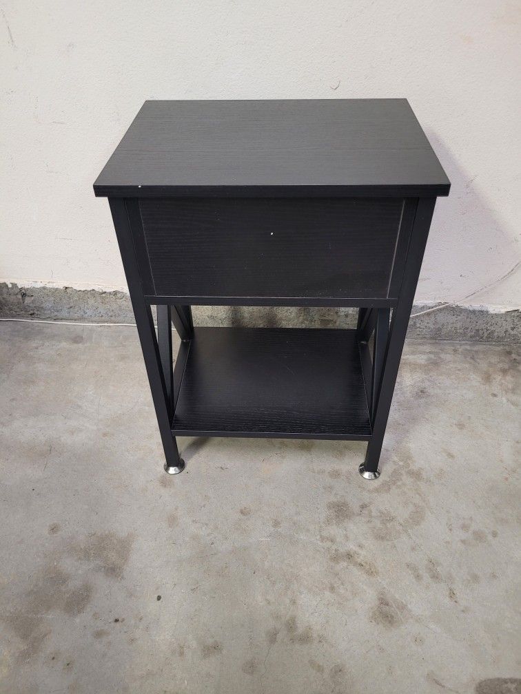 Nightstand End Table Side Table with Drawer 11.8"D x 15.8"W x 21.7"H