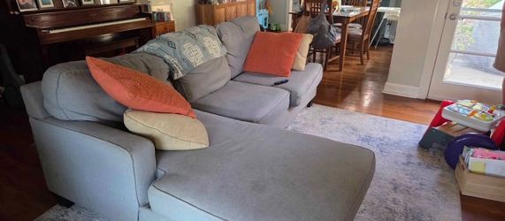 Gray Fabric Sectional Sofa