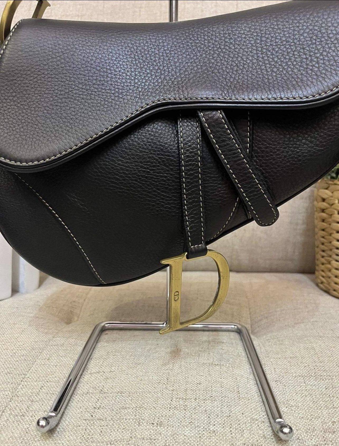 Christian Dior Saddle Leather Bag Medium 