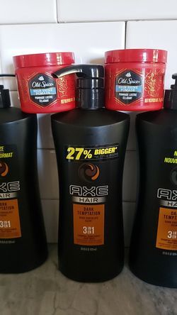 Axe and old spice high shine pomade