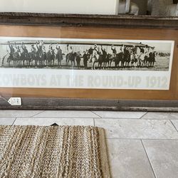 Western Artwork -  Cowboys at the roundup