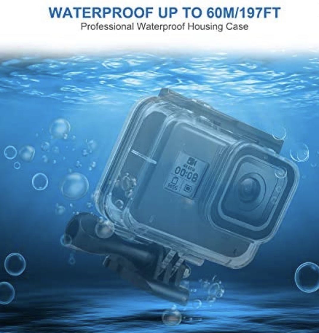 Brand New Accessory Kit for Gopro Hero 8, Housing Case and Filter Kit