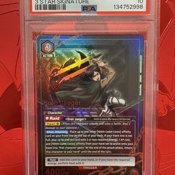 Attack On Titan Graded 10 Eren Jaeger Signature