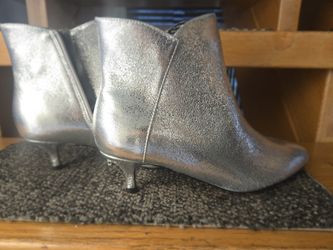 NEW Shimmery Silver Boots - Size 8.5