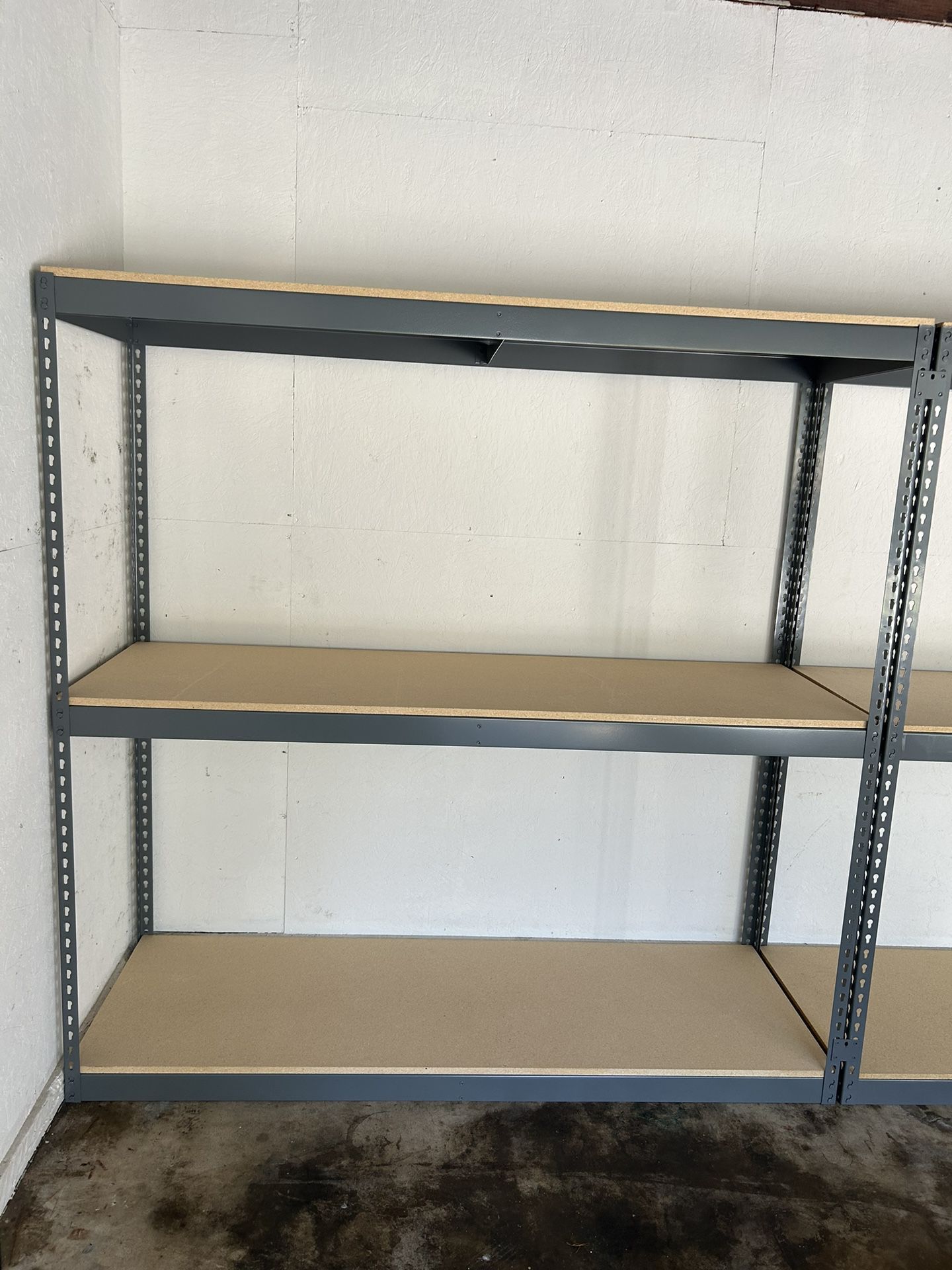 Garage Shelving 72 in W x 24 in D Boltless Shed Storage Shelves Heavy Duty Stronger than Homedepot & Lowes Racks Delivery Available