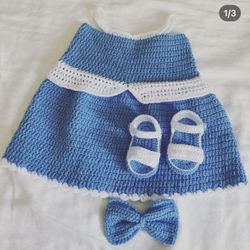 Vestido De Cinderella Tejido A Crochet  0/3