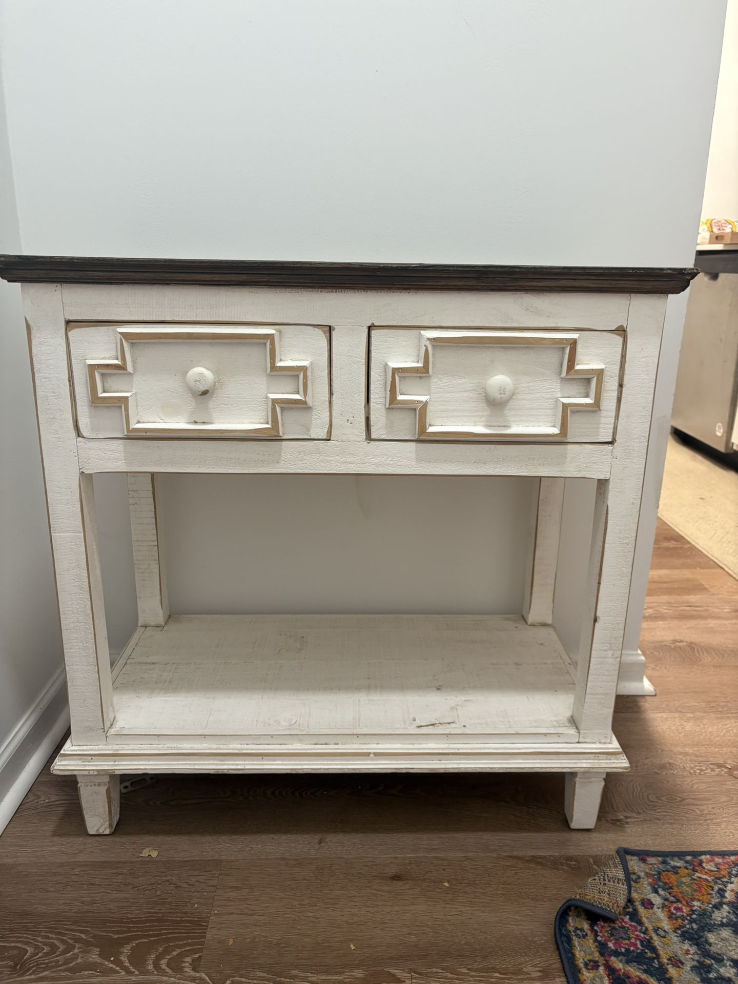 Distressed Wood Console Table