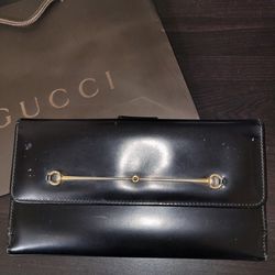 Gucci Black Leather Wallet - Vintage- Spring Sale!!@