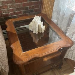 Wood And Glass Coffee Table