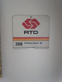 Vtg SCRTD Bus Stop Sign