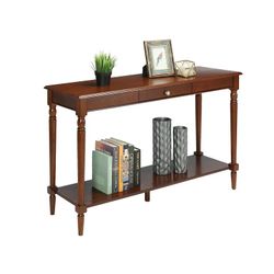 New in Box Solid Wood Espresso Console Table/TV Stand with one Drawer
