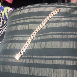 Bracelet Gold Plated With Diamonds