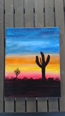 "Desert Sky" Acrylic on Canvas 11" X 14" - Original