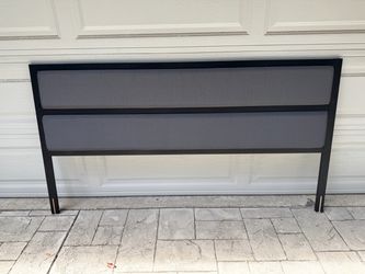 Black Metal Upholstered Headboard