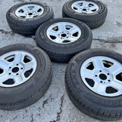 16” Jeep Wrangler Wheels Rims Tires Set Of 5 We Finance Factory Package Grand Cherokee 