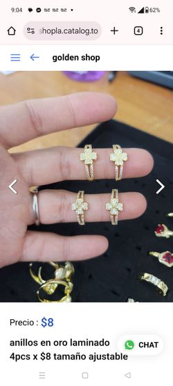 Anillo de dama oro laminado