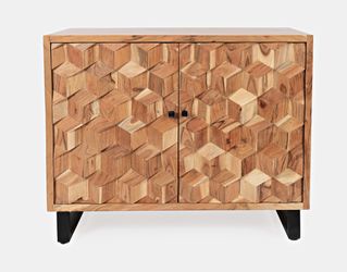 Geometrix Natural 2 Door Accent Cabinet