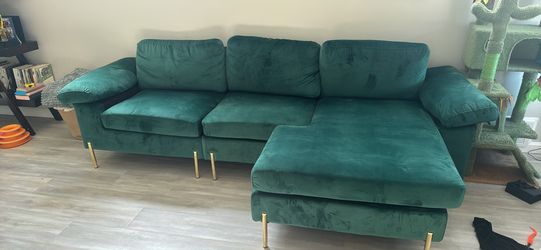 Velvet Green Couch
