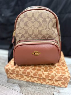 Brown mini backpack