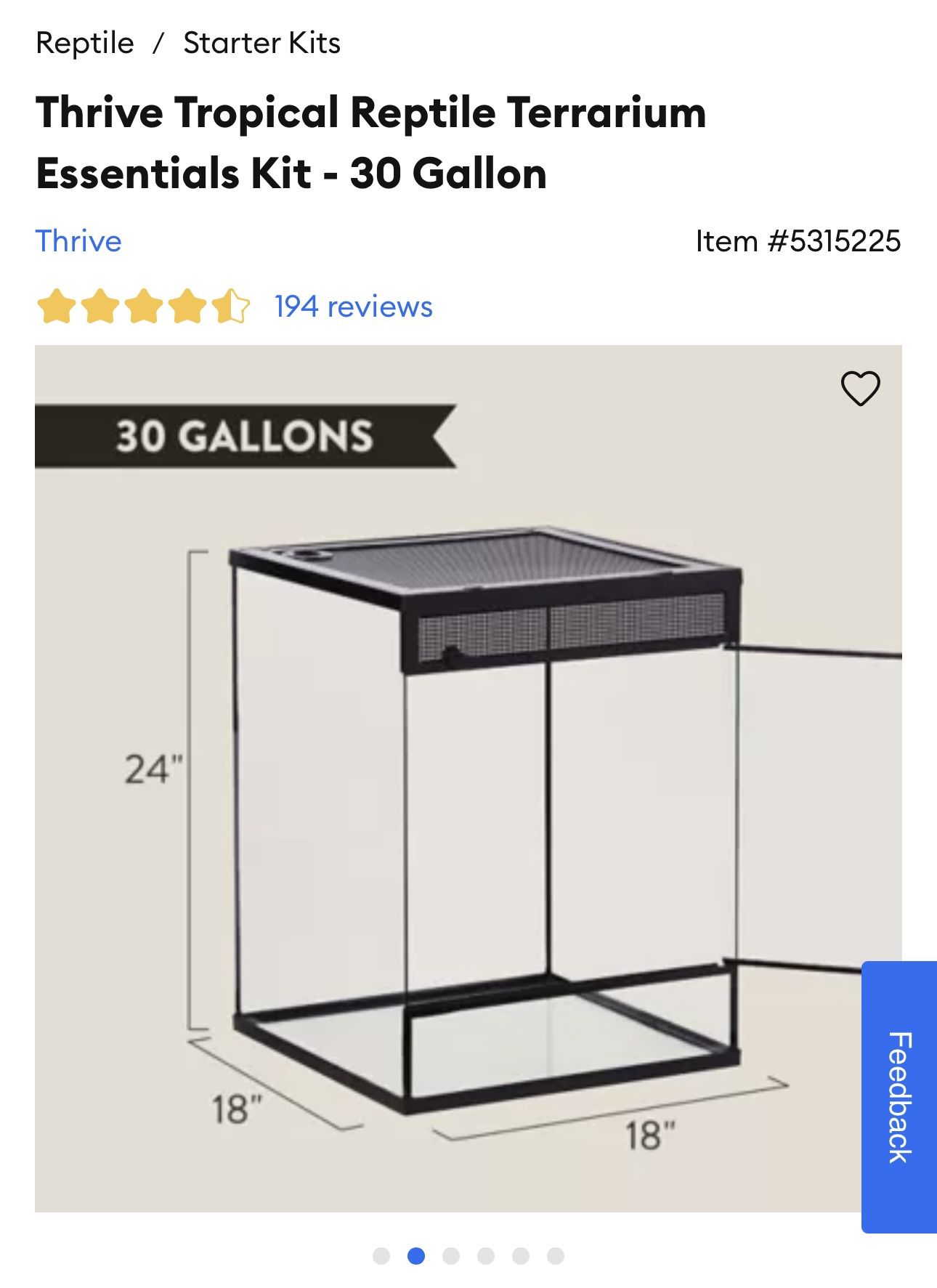 30 Gallons Tanks