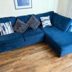 Blue Sectional Sofa – Excellent Condition - $400