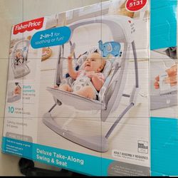 Fisher Price 2-1 Baby Swing and Seat, Portable Take-Along