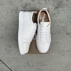 Red Bottoms (White, No Spikes) (Sizes 8.5, 9.5)