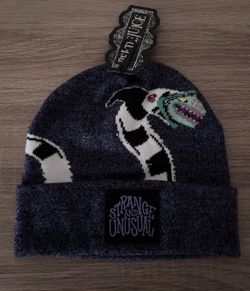 Brand New Beetlejuice Sand Worm Beanie Hat! W/ Tag Strange And Unusual Purple