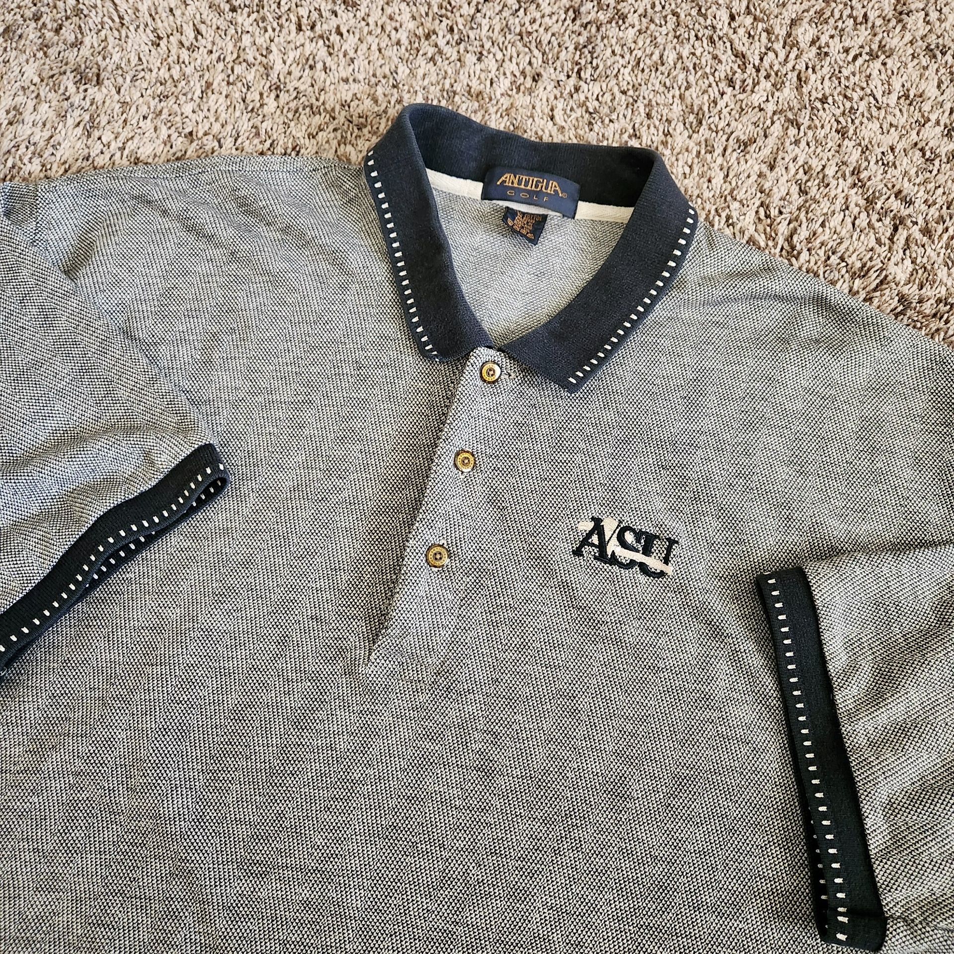 Vintage Antigua Golf Polo Shirt ASU Short Sleeve Size XXL Grandpa Dad Preppy Sportswear Retro Summer