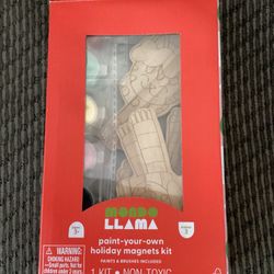 Brand New Mondo Llama Paint-Your-Own Holiday Magnets Kit