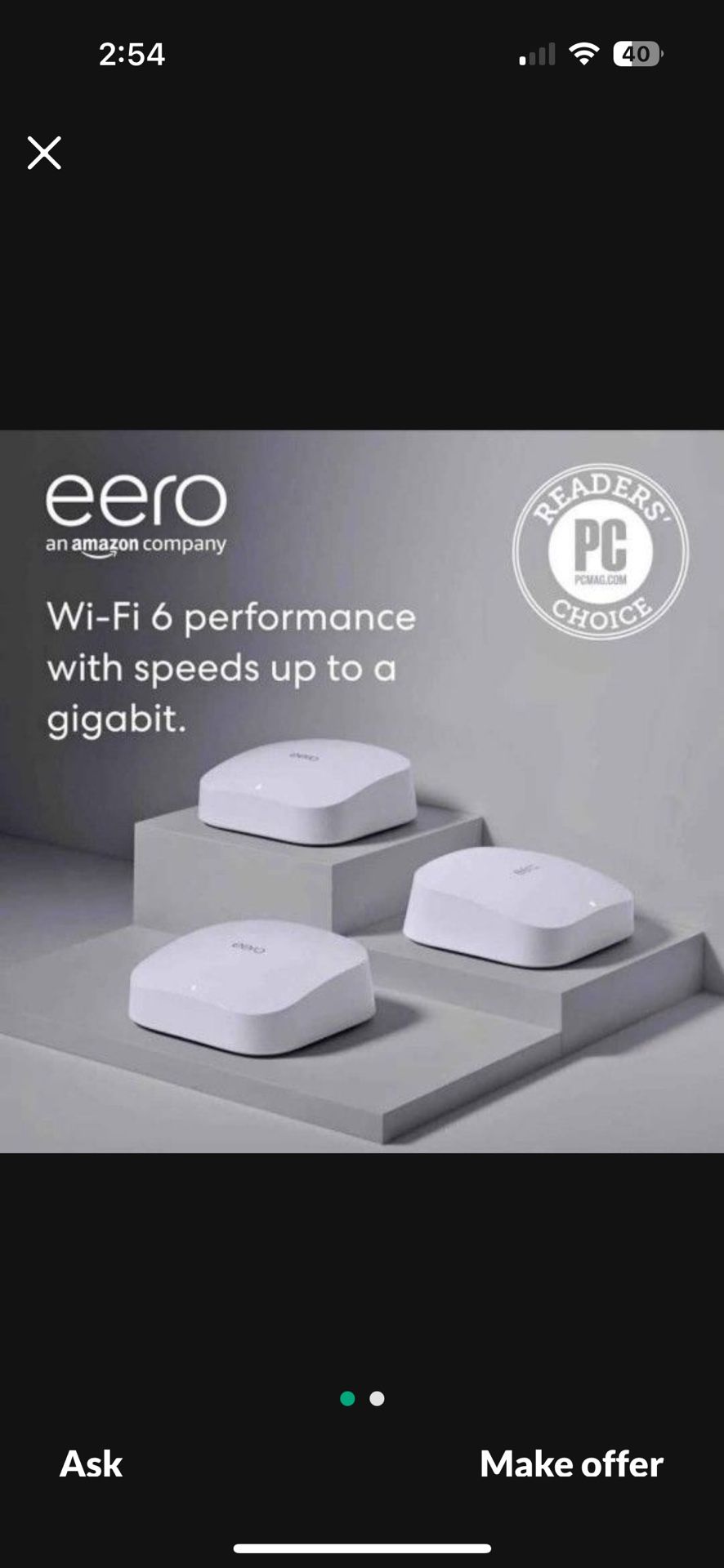 EERO 6 High Speed WiFi Mesh System 3 Units