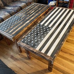 American Flag Coffee Table 47” By 21.5” By 19.5” High