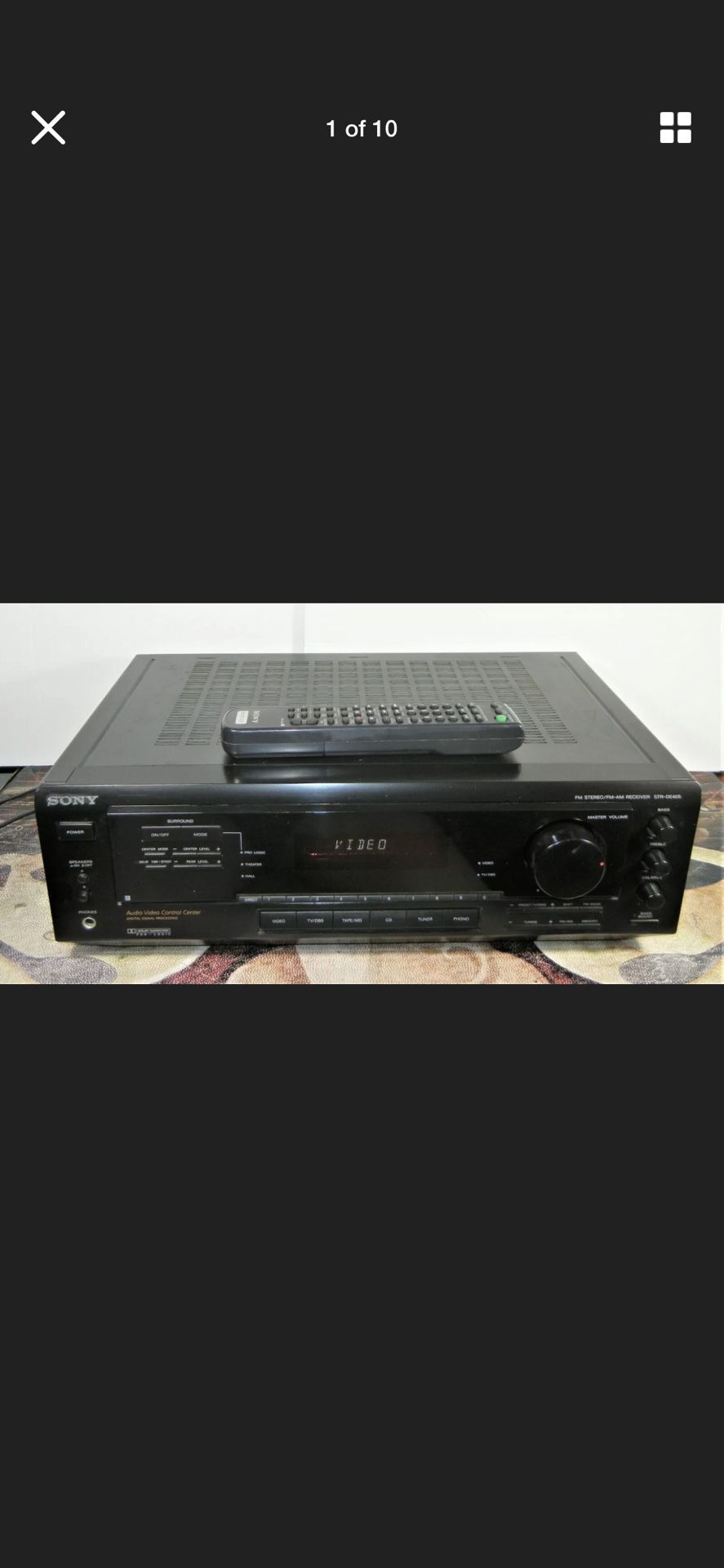 Sony STR DE 405 Dolby Theater Surround Sound Audio Receiver